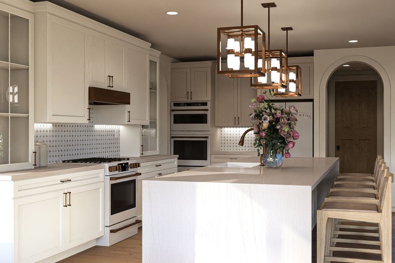 House Blueprint - Interior - Kitchen 1 for Modern House Plan #455-414 - 3 bed, 3.5 bath