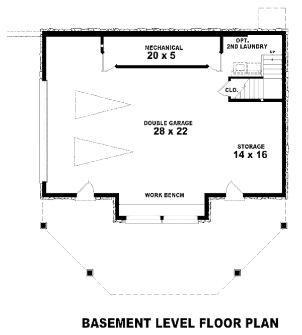 Country Floor Plan - Lower Floor Plan #81-13786