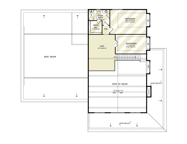 House Blueprint - Farmhouse Floor Plan - Upper Floor Plan #54-669