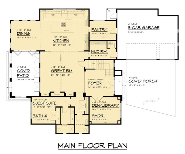 European Floor Plan - Main Floor Plan #1066-295