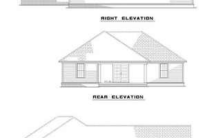 Exterior - Rear Elevation for European House Plan #17-3454 - 2 bed, 2 bath