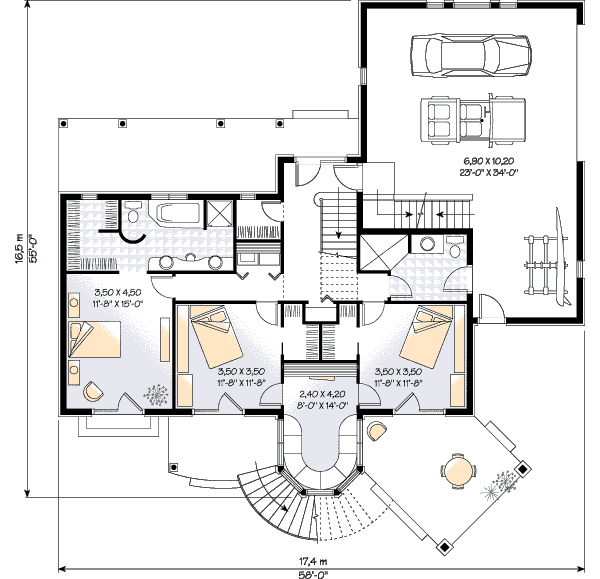 Dream House Plan - Country Floor Plan - Main Floor Plan #23-252
