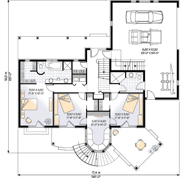 House Blueprint - Country Floor Plan - Main Floor Plan #23-252