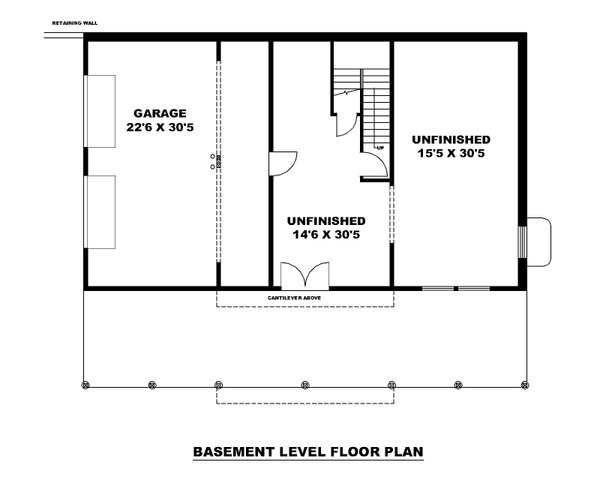 House Plan Design - Craftsman Floor Plan - Lower Floor Plan #117-1049