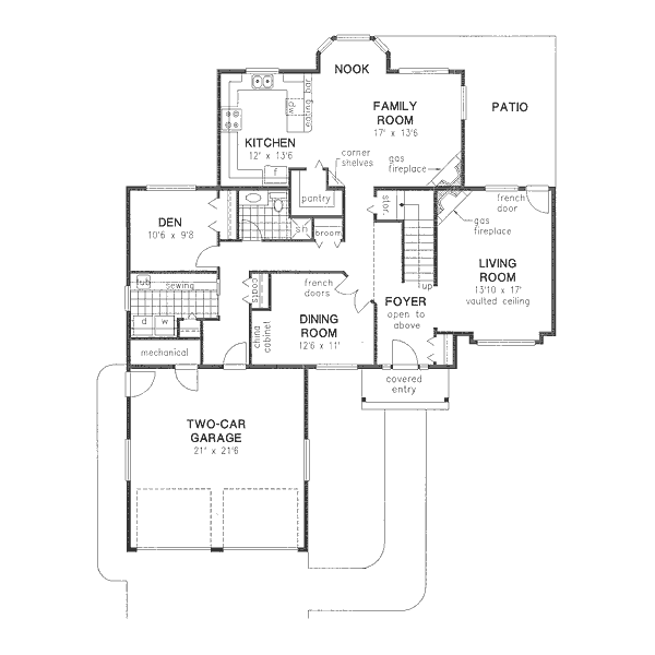 Tudor Floor Plan - Main Floor Plan #18-8972