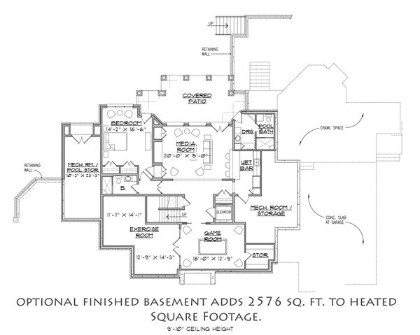 House Blueprint - Optional Finished Basement
