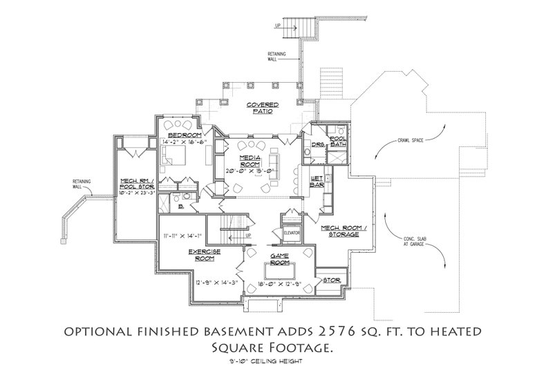Dream House Plan - Optional Finished Basement