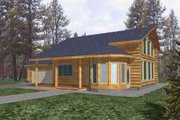 Log Style House Plan - 3 Beds 3 Baths 2813 Sq/Ft Plan #117-109 