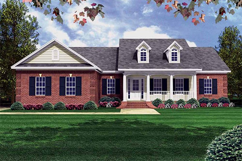 Southern Style House  Plan  3 Beds 2 Baths 1500  Sq  Ft  Plan  