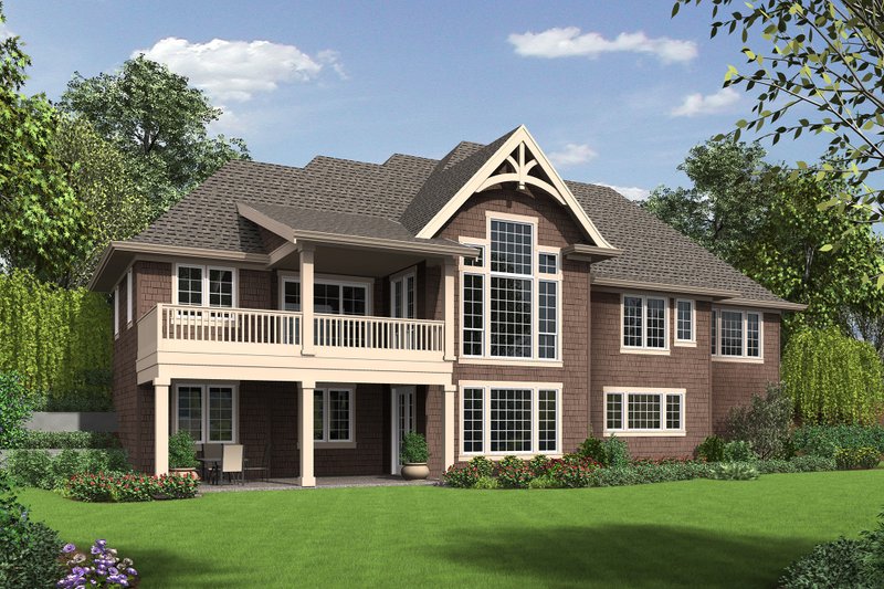 Architectural House Design - Exterior - Rear Elevation for Craftsman House Plan #48-652 - 3 bed, 2.5 bath