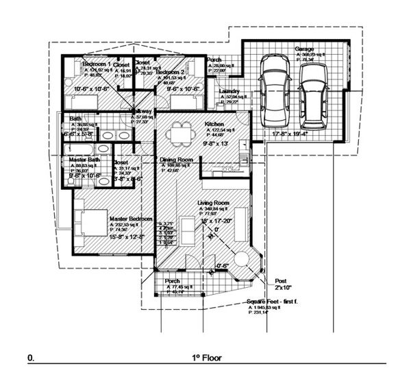 Craftsman Floor Plan - Main Floor Plan #476-1
