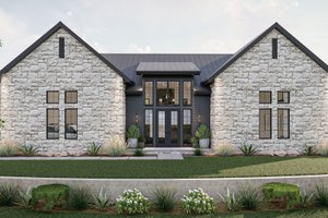 Barndominium Exterior - Front Elevation Plan #455-662