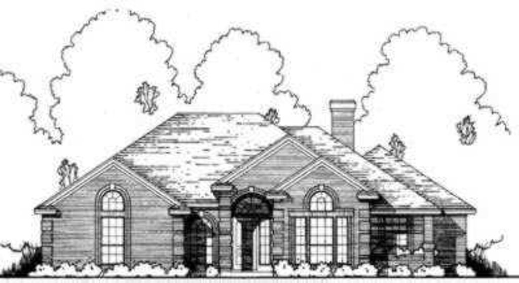 Exterior - Front Elevation 2 for Traditional House Plan #40-293 - 3 bed, 2 bath