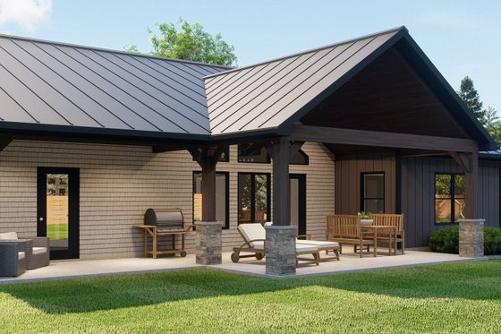 Exterior - Rear Elevation 1 for Country House Plan #1064-268 - 2 bed, 2 bath