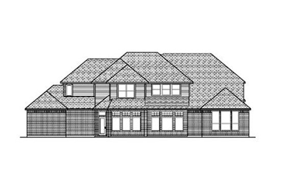 Exterior - Rear Elevation for European House Plan #84-417 - 4 bed, 3 bath