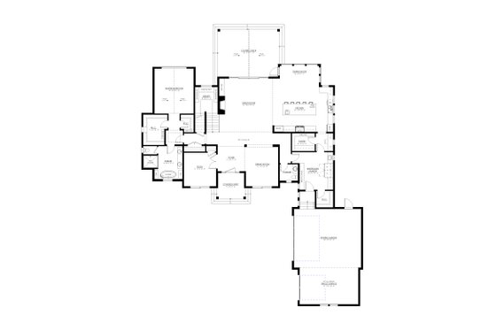 Floor Plan - Main Floor for Contemporary House Plan #1114-5 - 4 bed, 4.5 bath