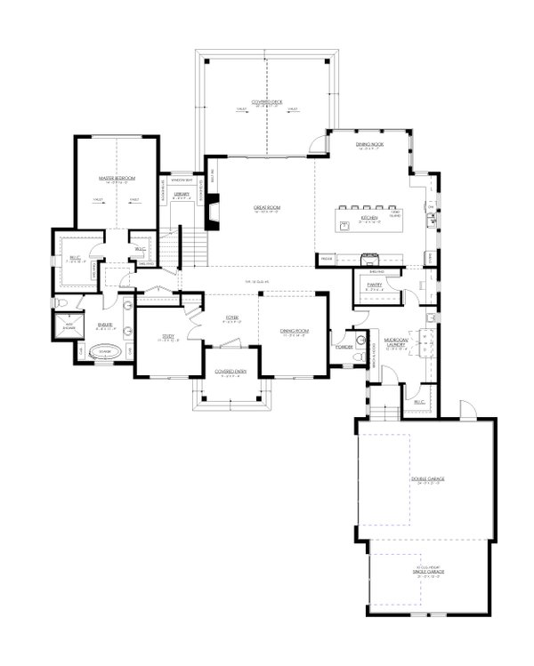 Contemporary Floor Plan - Main Floor Plan #1114-5