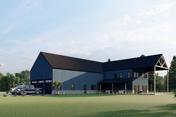 Exterior - Other Elevation for Barndominium House Plan #1107-32 - 4 bed, 3.5 bath