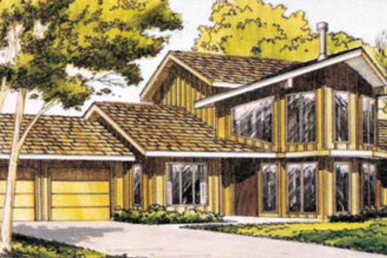 Exterior - Front Elevation for Modern House Plan #312-485 - 3 bed, 2 bath
