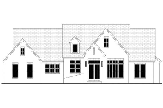 Exterior - Front Elevation 4 for Southern House Plan #430-372 - 3 bed, 3.5 bath