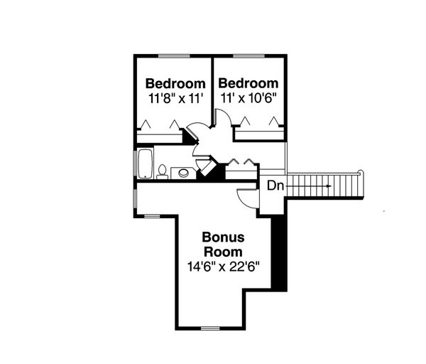 Craftsman Floor Plan - Upper Floor Plan #124-949