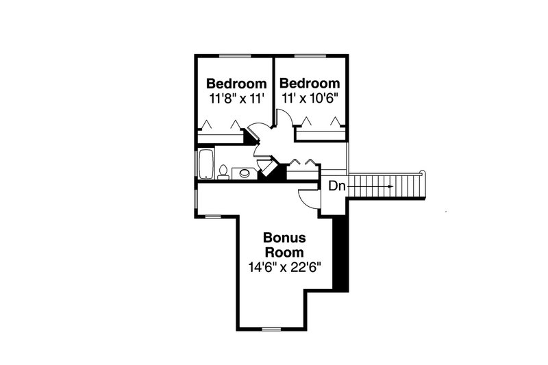 Architectural House Design - Floor Plan - Upper Floor for Craftsman House Plan #124-949 - 3 bed, 2.5 bath