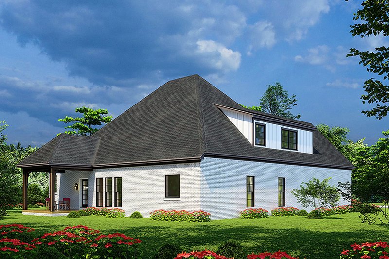 Dream House Plan - Exterior - Rear Elevation for European House Plan #923-264 - 3 bed, 2 bath
