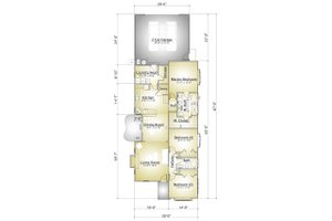 Floor Plan - Main Floor for Cottage House Plan #910-2 - 3 bed, 2 bath