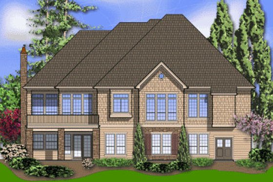 Exterior - Rear Elevation for Traditional House Plan #48-297 - 4 bed, 3.5 bath