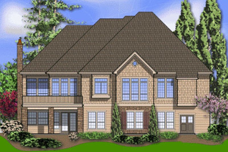 Home Plan - Exterior - Rear Elevation for Traditional House Plan #48-297 - 4 bed, 3.5 bath