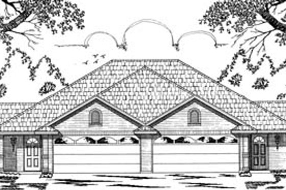 Exterior - Front Elevation for Traditional House Plan #42-144 - 3 bed, 2 bath