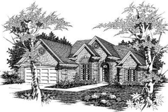 Exterior - Front Elevation for European House Plan #329-114 - 4 bed, 2 bath