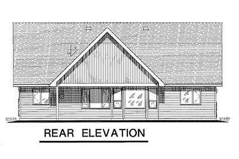 Dream House Plan - Exterior - Rear Elevation 4 for Farmhouse House Plan #18-1054 - 2 bed, 2 bath