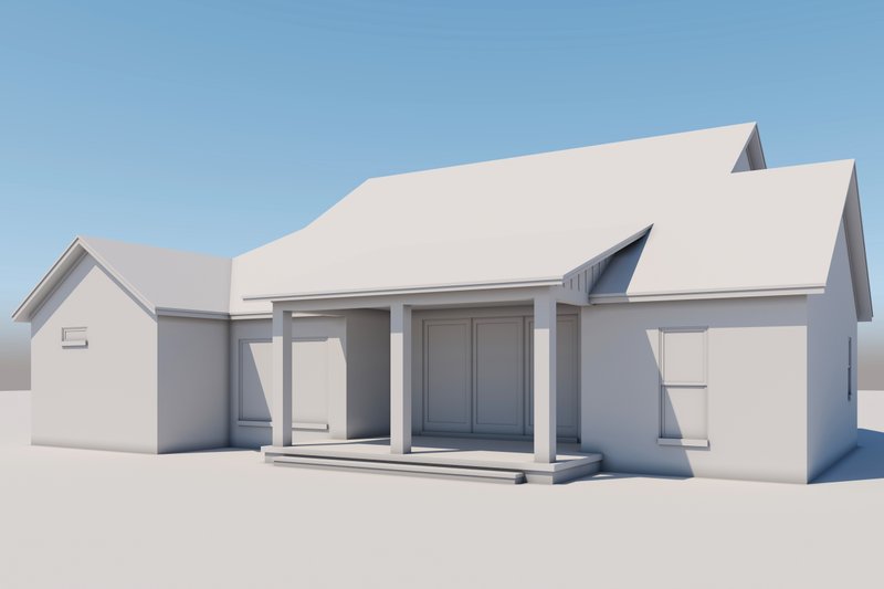 Architectural House Design - Exterior - Rear Elevation for Farmhouse House Plan #430-298 - 3 bed, 2.5 bath