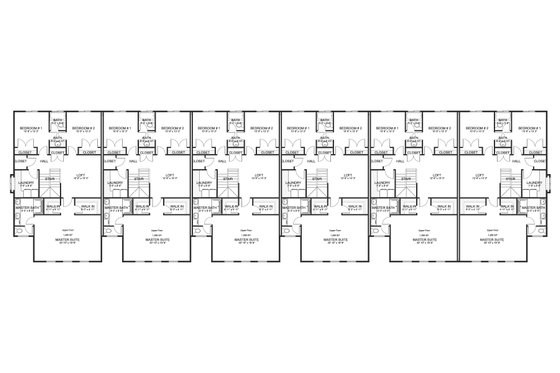Floor Plan - Upper Floor for Farmhouse House Plan #1060-319 - 18 bed, 12 bath
