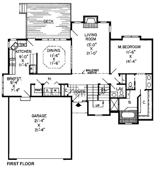 Traditional Floor Plan - Main Floor Plan #312-790