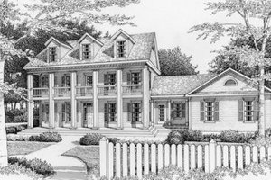 Southern Exterior - Front Elevation Plan #112-133