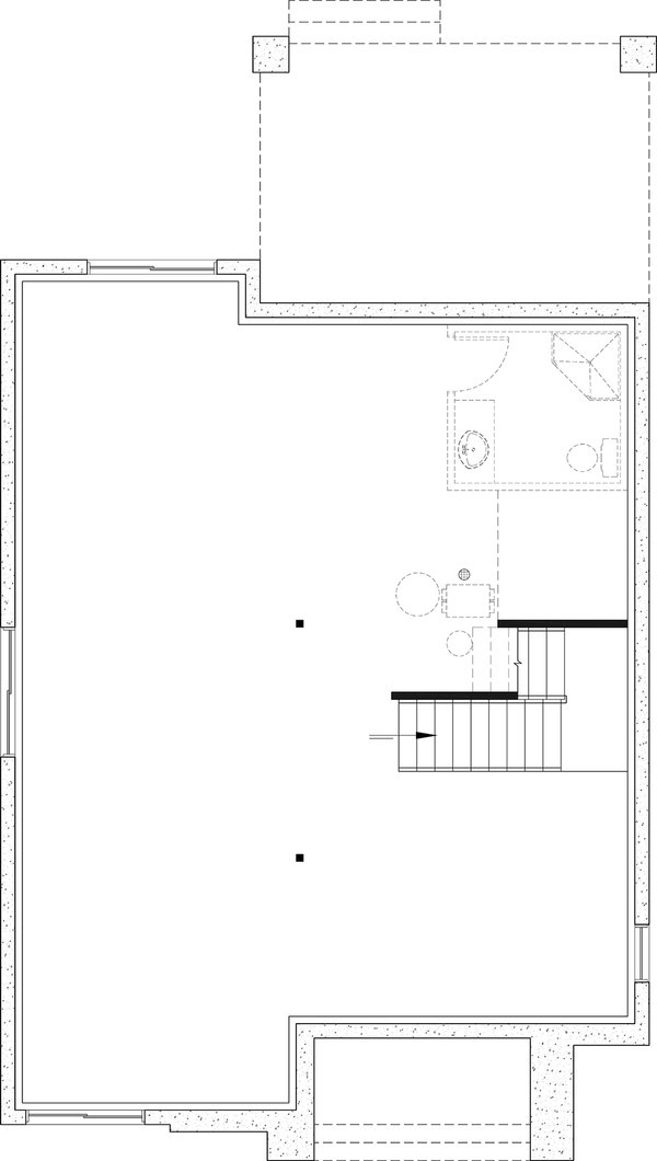 House Blueprint - Contemporary Floor Plan - Lower Floor Plan #23-2871
