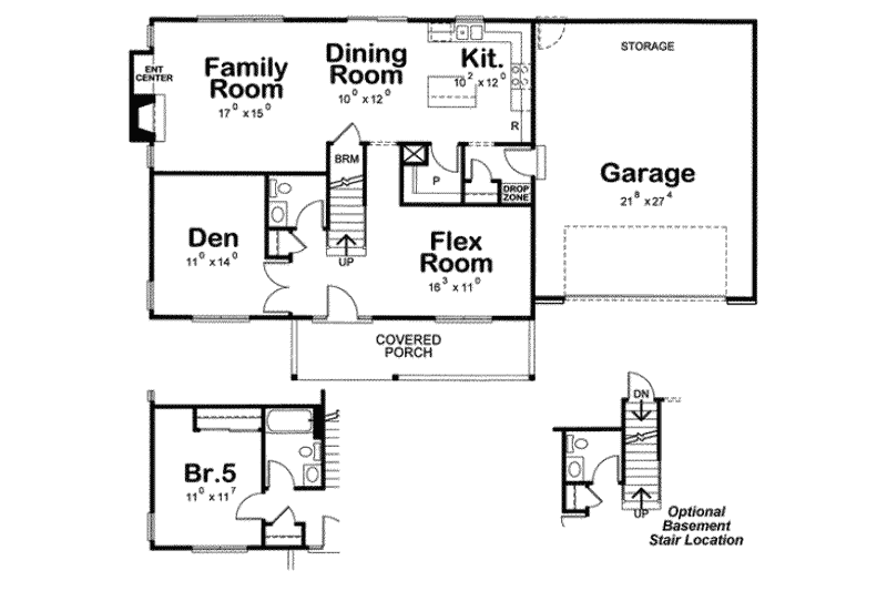 Home Plan - Floor Plan - Main Floor for Traditional House Plan #20-1798 - 4 bed, 4 bath