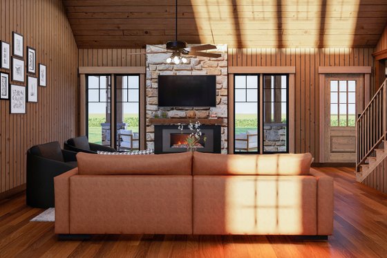 Interior - Family Room 2 for European House Plan #17-2256 - 4 bed, 2 bath