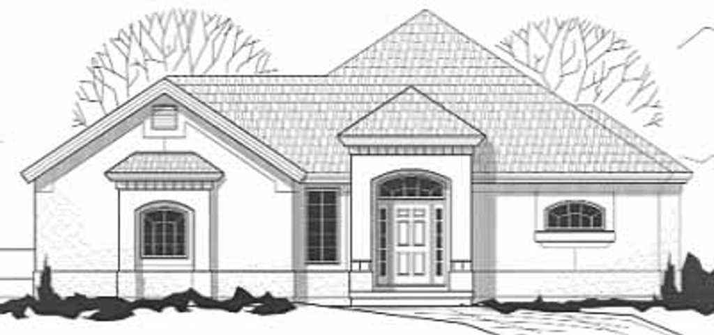 Exterior - Front Elevation 2 for Traditional House Plan #67-845 - 3 bed, 3 bath