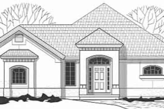 Exterior - Front Elevation for Traditional House Plan #67-845 - 3 bed, 3 bath
