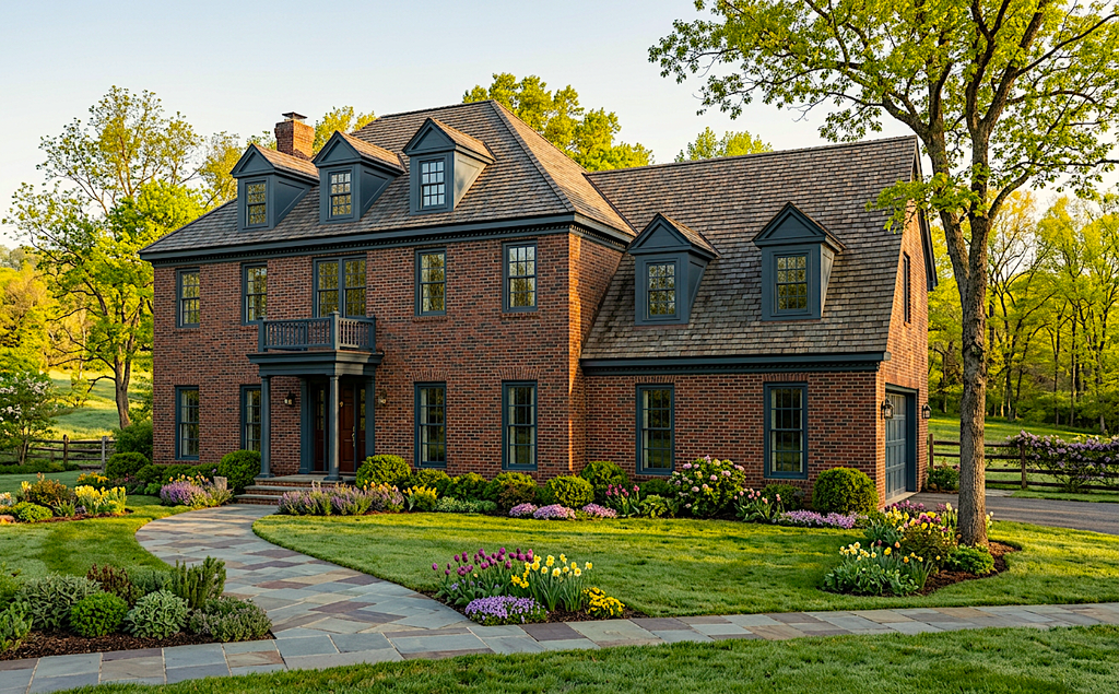 Exterior - Front Elevation 2 for Colonial House Plan #30-337 - 3 bed, 2.5 bath