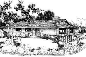 Ranch Exterior - Front Elevation Plan #303-232