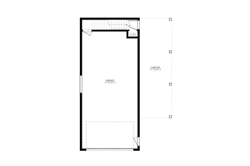Home Plan - Floor Plan - Main Floor for Farmhouse House Plan #1114-55 - 1 bed, 1 bath