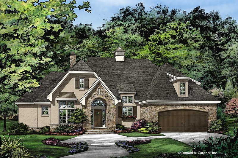 Home Plan - European Exterior - Front Elevation Plan #929-1028