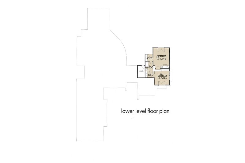 Architectural House Design - Floor Plan - Lower Floor for Contemporary House Plan #120-188 - 3 bed, 3.5 bath