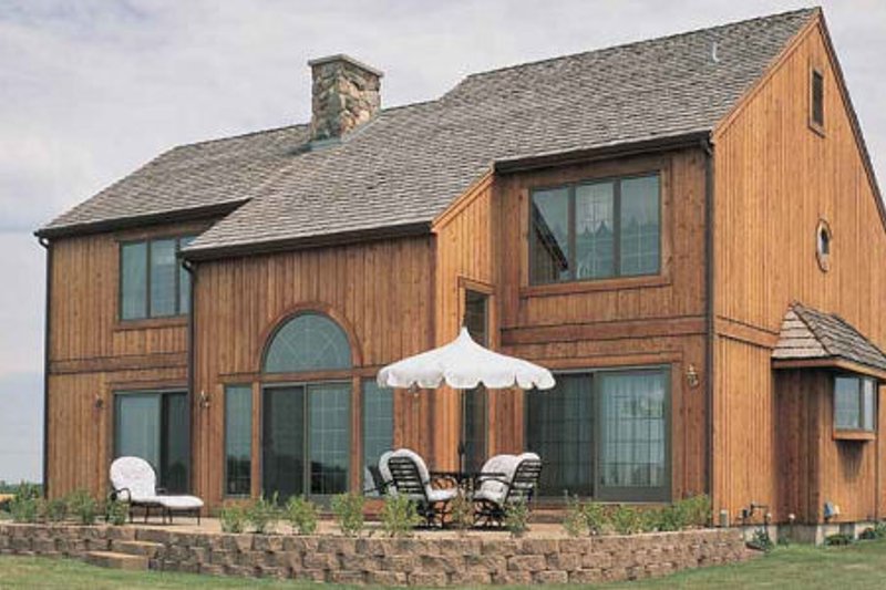 Dream House Plan - Exterior - Rear Elevation for Craftsman House Plan #72-125 - 3 bed, 2.5 bath