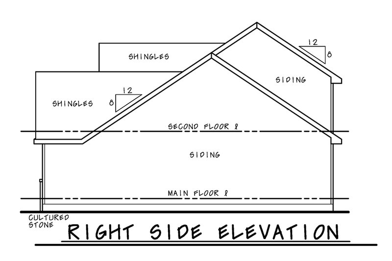 House Design - Exterior - Other Elevation 1 for Craftsman House Plan #20-2353 - 4 bed, 3 bath