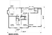 Traditional Style House Plan - 4 Beds 2.5 Baths 2442 Sq/Ft Plan #30-349 